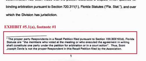 Homeowners Voting for Recall Order